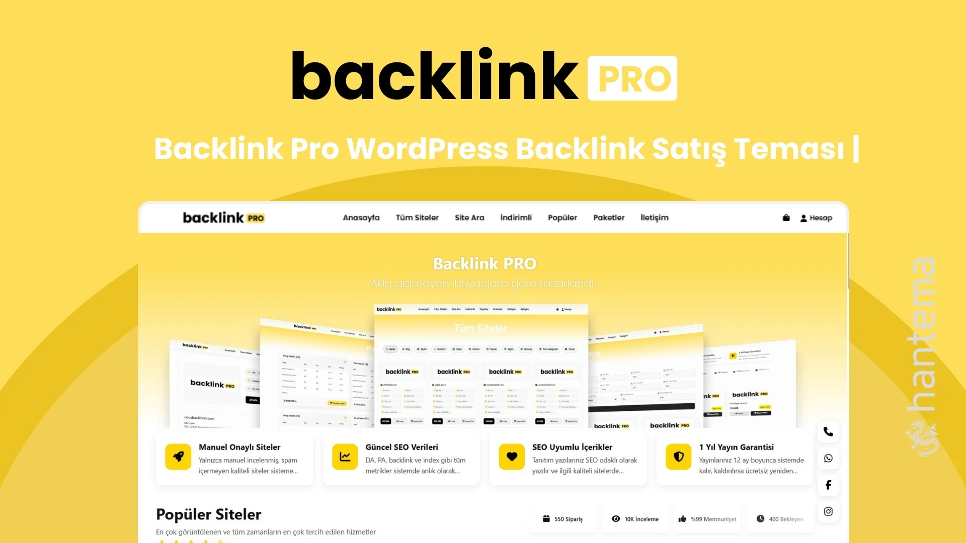 WordPress Backlink Satış Teması WordPress tema görseli - HanTema