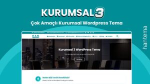 Wordpress Turkuaz Kurumsal Tema