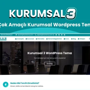 WordPress Turkuaz Kurumsal Tema WordPress tema görseli - HanTema