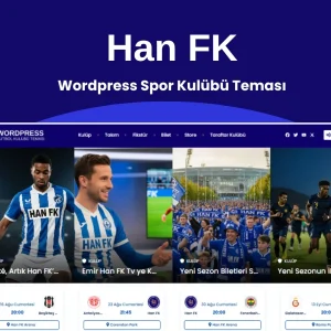 WordPress Futbol Kulübü Teması WordPress tema görseli - HanTema