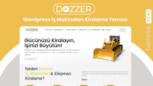 Wordpress İş Makinaları Kiralama Teması