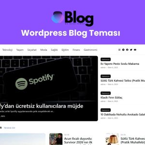 WordPress Blog Teması Bloger WordPress tema görseli - HanTema