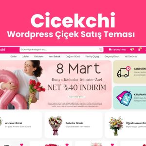 Çiçekchi – WordPress Çiçek Satış Teması WordPress tema görseli - HanTema