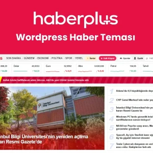 HaberPlus – Modern WordPress Haber Teması WordPress tema görseli - HanTema
