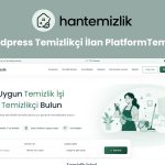 Wordpress Temizlik İşi ve Temizlikçi İlan  Teması