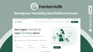 Wordpress Temizlik İşi ve Temizlikçi İlan  Teması