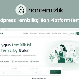 WordPress Temizlik İşi ve Temizlikçi İlan Teması WordPress tema görseli - HanTema