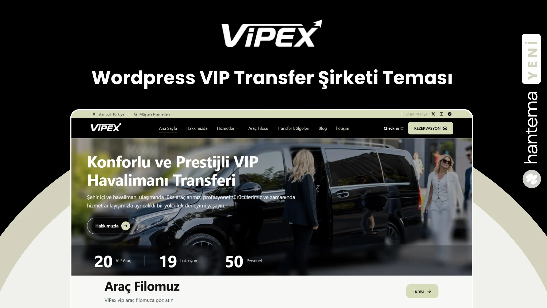 Vipex WordPress VIP Transfer Şirketi Teması WordPress tema görseli - HanTema