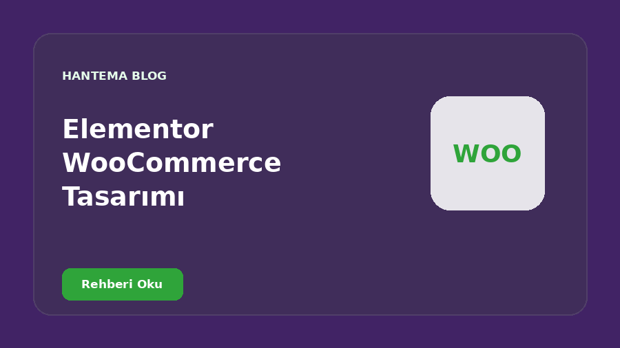 Elementor WooCommerce Tasarımı