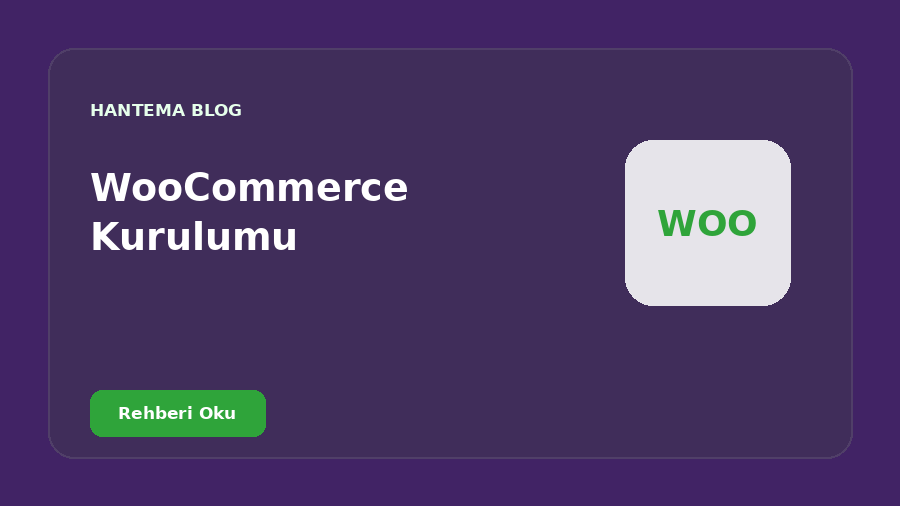 WooCommerce Kurulumu