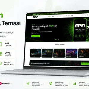 Profesyonel WordPress EPİN & Dijital Kod Satış Teması | Yayıncı & Çekiliş Sistemi