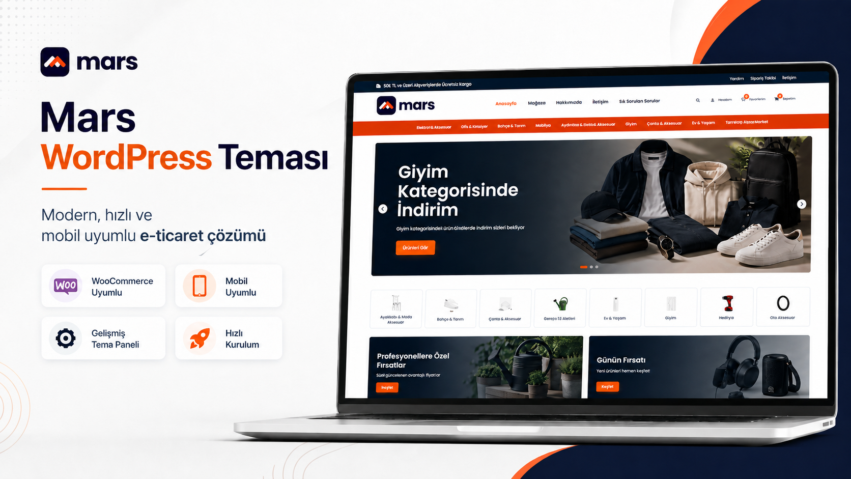 Mars WordPress E-Ticaret Teması